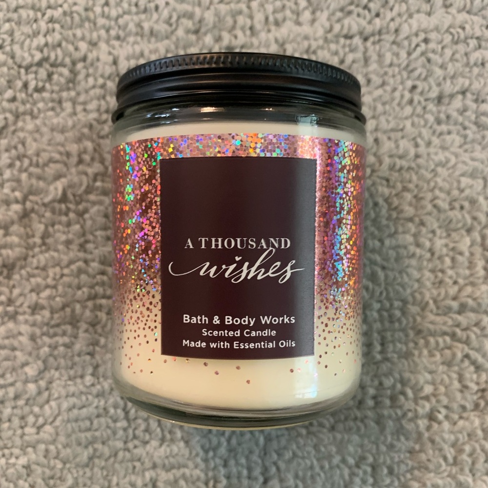 Bath and Body Works Candle A Thousand Wishes. Single wick, unused!